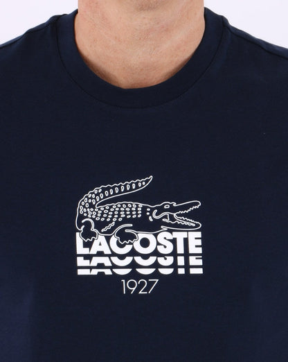 Lacoste Logo T-Shirt Marineblau
