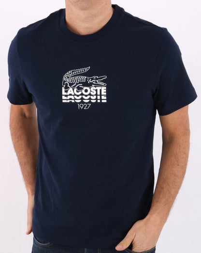 Lacoste Logo T-Shirt Marineblau
