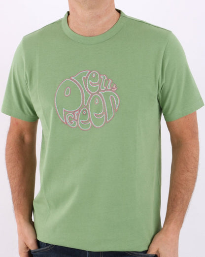 Pretty Green Sinac Logo T-Shirt Grün