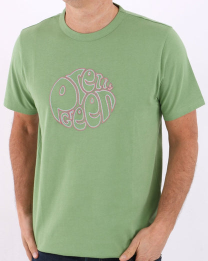 Pretty Green Sinac Logo T-Shirt Grün