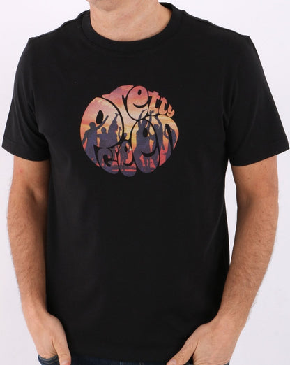 Pretty Green Beach Party T-Shirt Schwarz