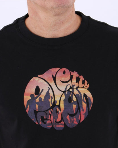 Pretty Green Beach Party T-Shirt Schwarz