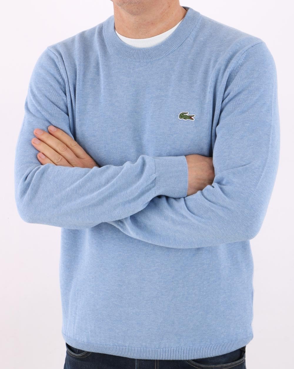 Lacoste Rundhalspullover Wolkenblau