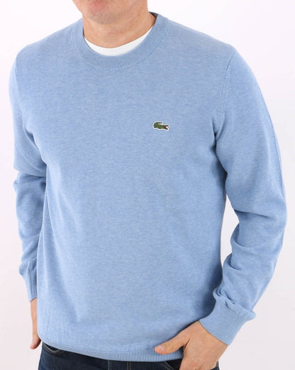 Lacoste Rundhalspullover Wolkenblau