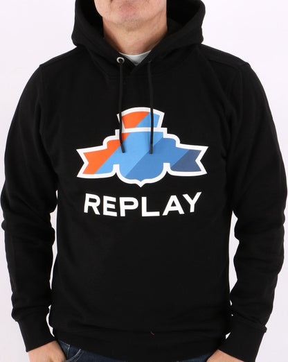 Replay Archive Hoodie Schwarz