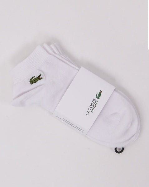 Lacoste Sport Triple Pack Low Cut Socks White