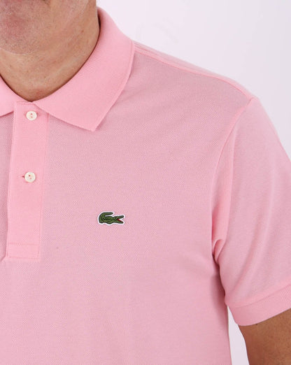 Lacoste – Klassisches Poloshirt in Rosa