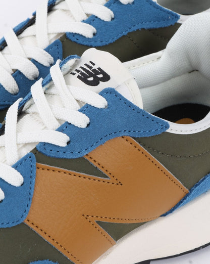 New Balance 327 Trainer Blau/Khaki/Hellbraun