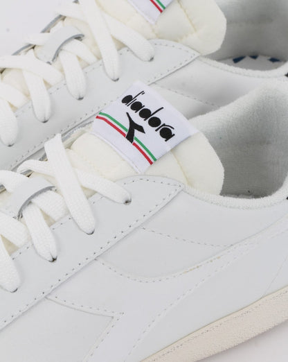 Diadora Melody Leder-Sneaker im Used-Look Weiß/Schwarz