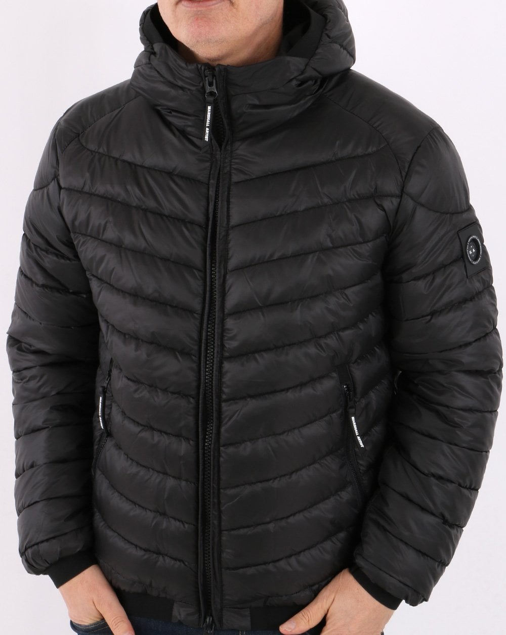 Marshall Artist Leichte Paninaro Bubble Jacke Schwarz