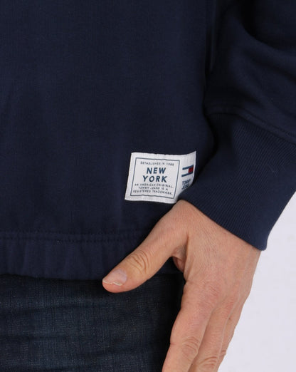 Tommy Jeans Sweatshirt mit halbem Reißverschluss, Marineblau