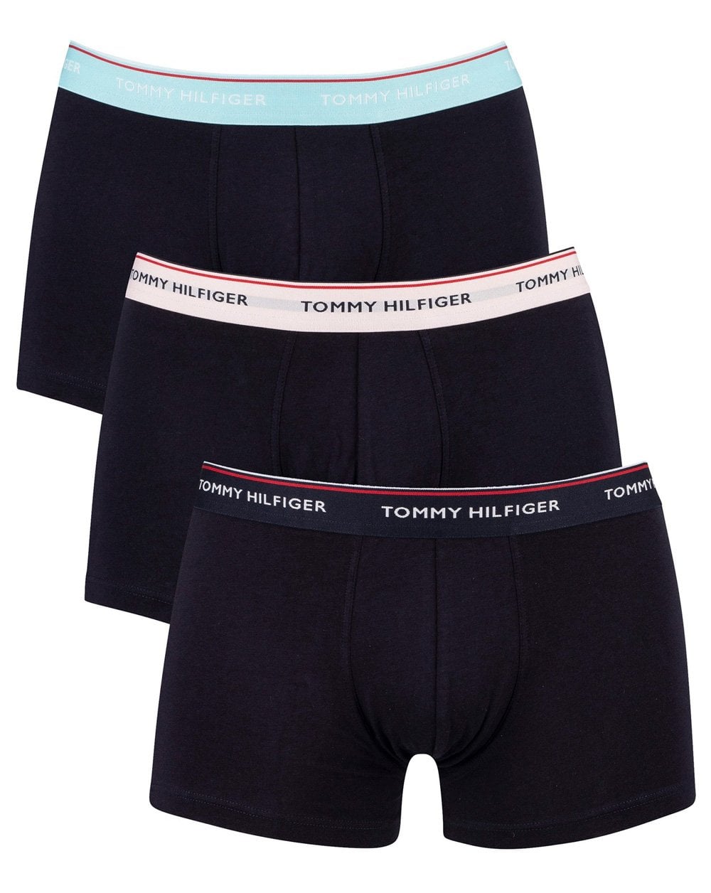 Tommy Hilfiger – Dreierpack Unterhosen, Himmelblau/Pink/Marineblau