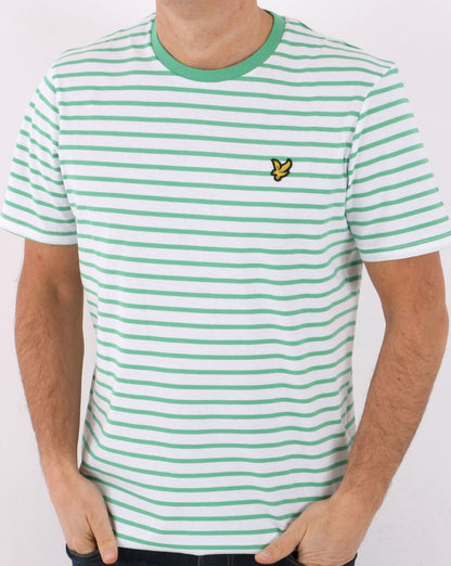 Lyle &amp; Scott T-Shirt mit bretonischen Streifen in Grün
