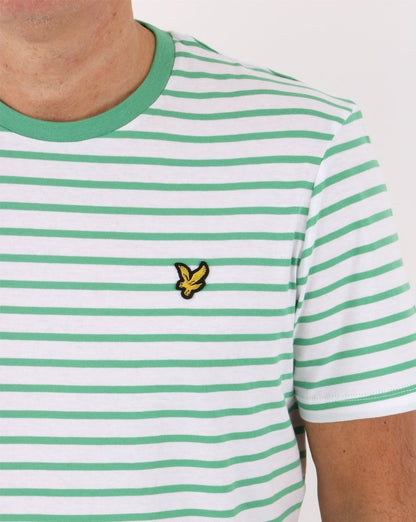 Lyle &amp; Scott T-Shirt mit bretonischen Streifen in Grün