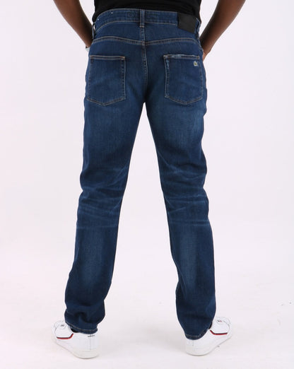Lacoste – Slim-Fit-Jeans in verwaschenem Dunkelblau (Medium)
