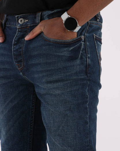 Pretty Green – Castlefield – Slim Fit-Jeans in 6-Monats-Waschung