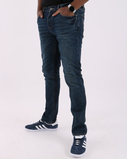 Pretty Green – Castlefield – Slim Fit-Jeans in 6-Monats-Waschung