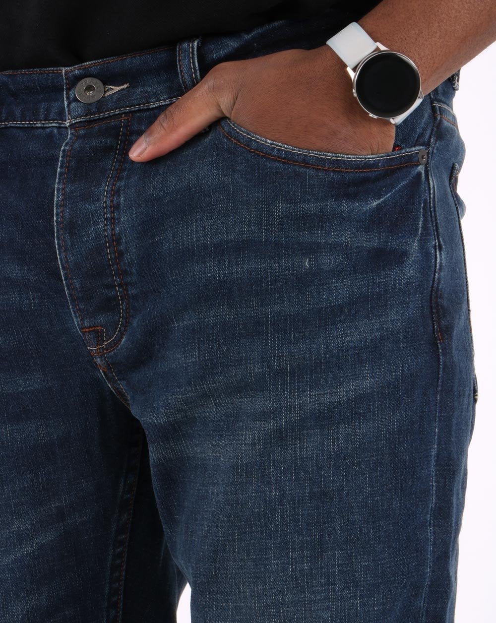 Pretty Green – Jeans in normaler, gerader Passform, 6 Monate, mittlere Waschung