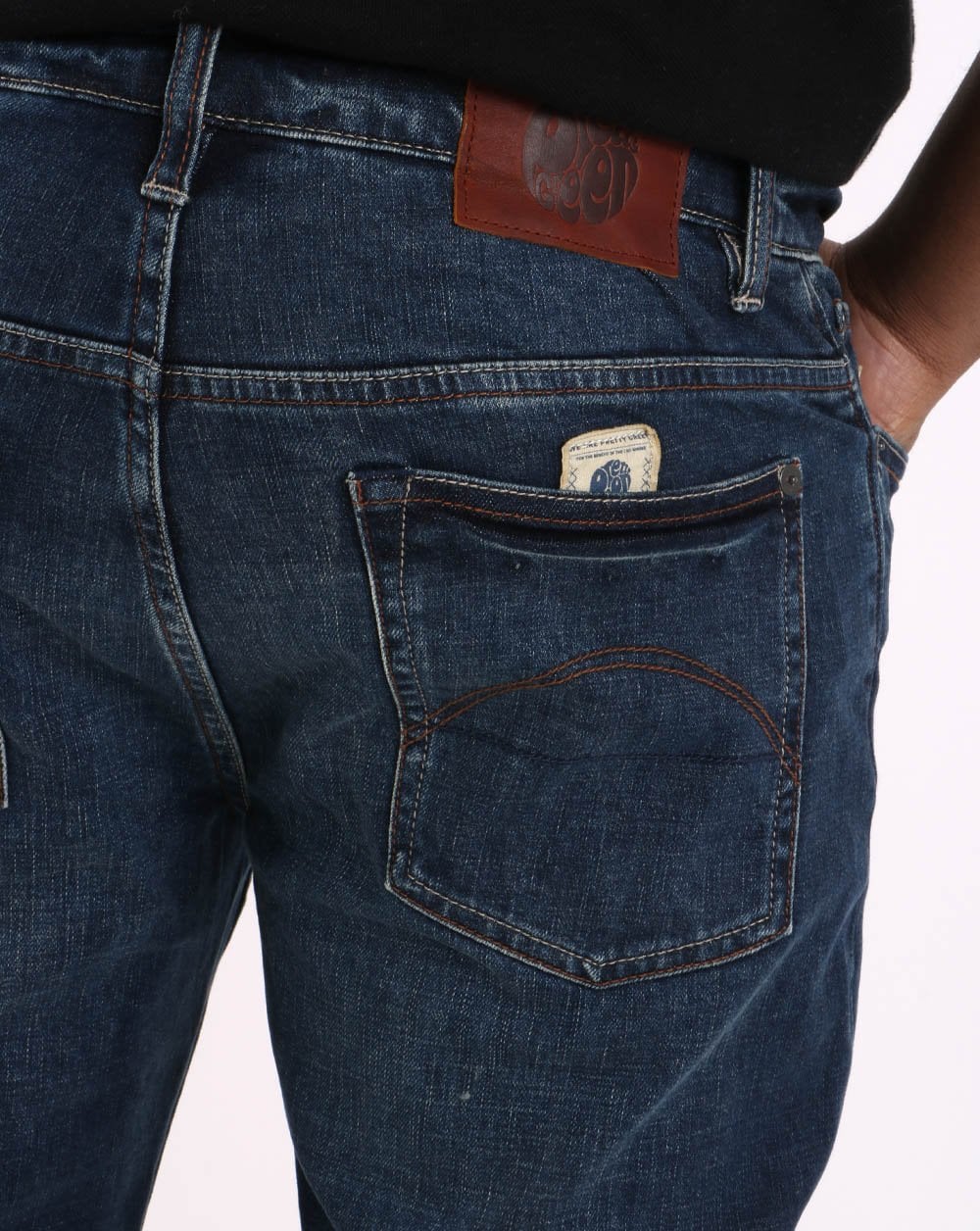 Pretty Green Regular Straight Fit Jeans 6Mth Mid Wash