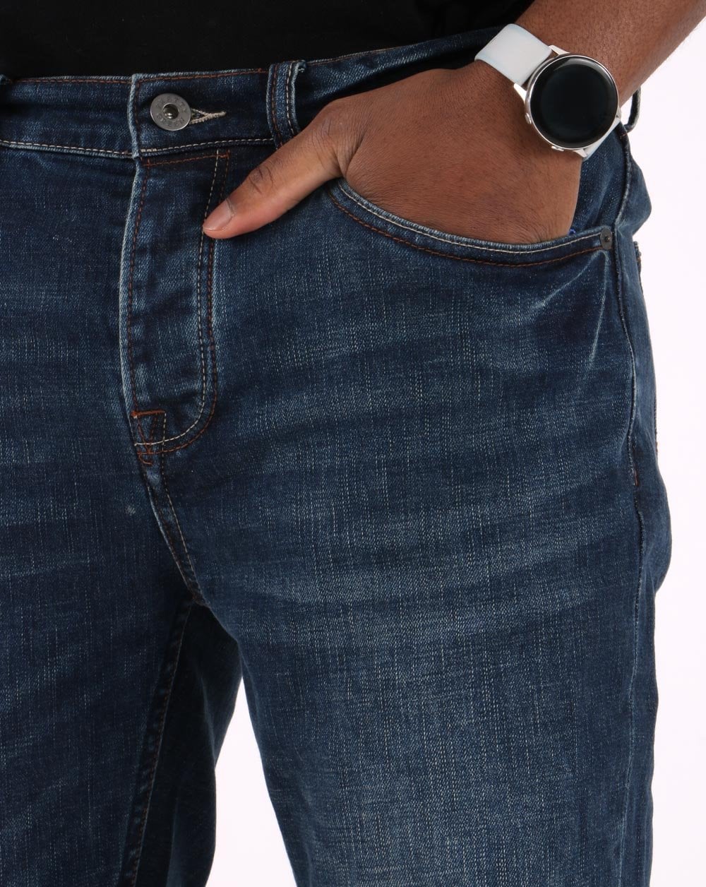 Pretty Green – Regular Taper Jeans, 6 Monate, mittlere Waschung