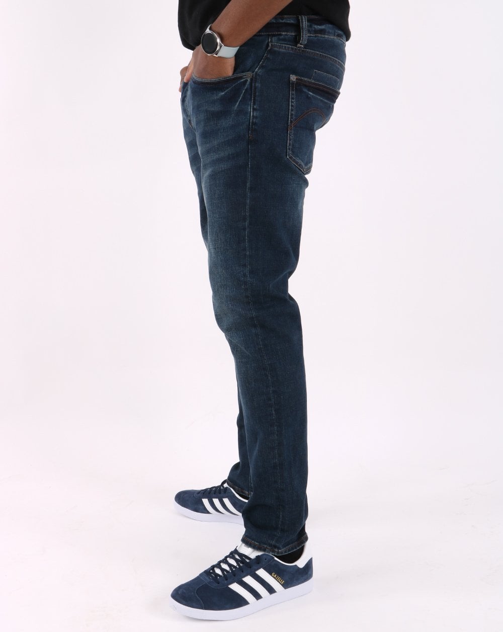 Pretty Green – Regular Taper Jeans, 6 Monate, mittlere Waschung