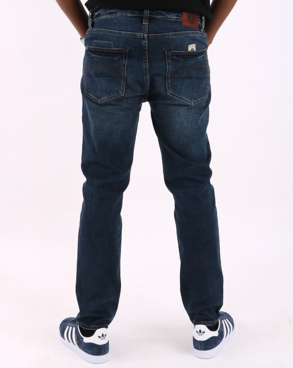 Pretty Green – Regular Taper Jeans, 6 Monate, mittlere Waschung