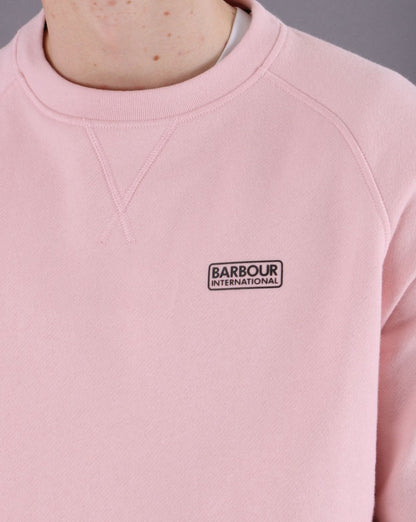 Barbour International Essential Crew Sweatshirt Pink Cinder