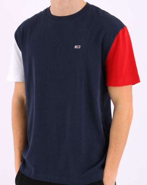 Tommy Jeans Contrast T Shirt Navy/Red/White