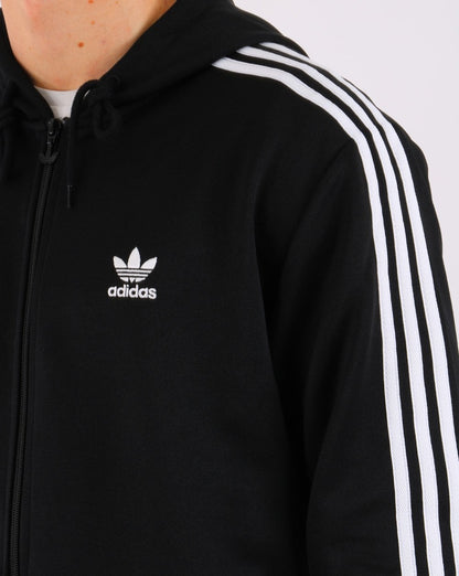 Adidas Originals – Adicolor – Kapuzenjacke mit durchgehendem Reißverschluss in Schwarz