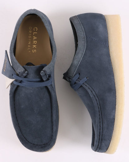 Clarks Originals – Wallabee – Schuh aus blauem Wildleder