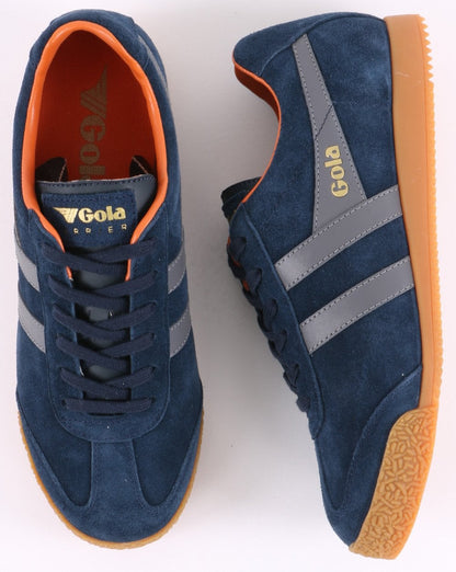 Gola Harrier Wildleder-Sneaker Marineblau/Grau/Moody Orange