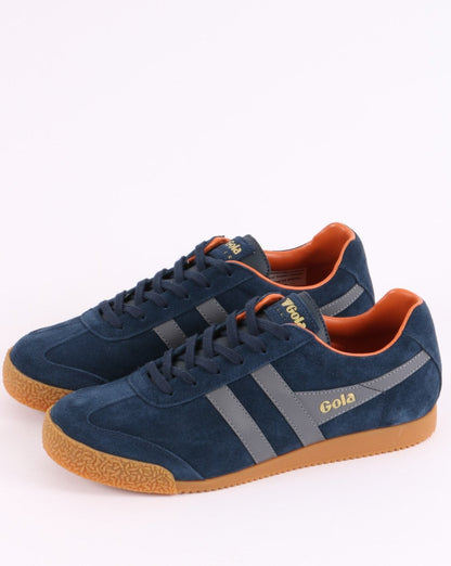 Gola Harrier Wildleder-Sneaker Marineblau/Grau/Moody Orange