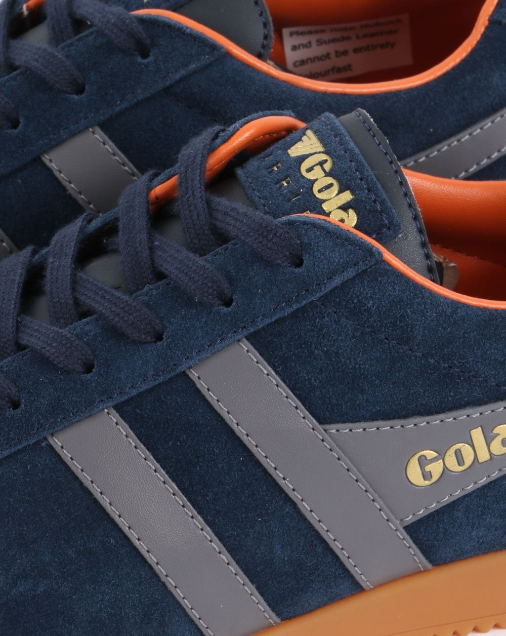 Gola Harrier Wildleder-Sneaker Marineblau/Grau/Moody Orange
