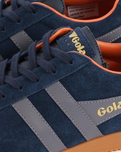 Gola Harrier Wildleder-Sneaker Marineblau/Grau/Moody Orange