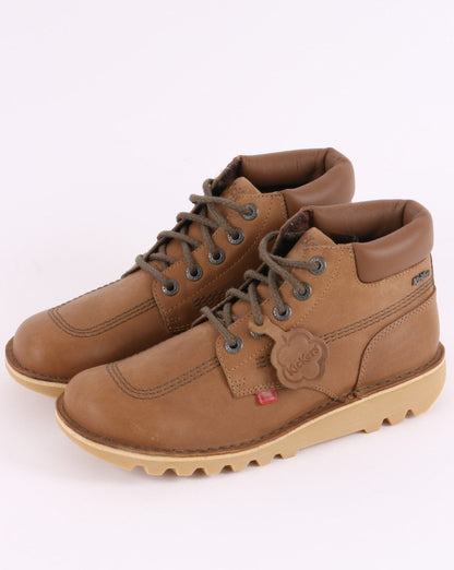 Kickers Kick Hi Roll Lederstiefel, Hellbraun