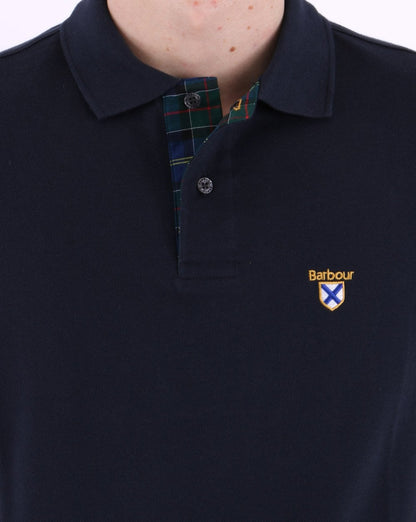 Barbour Society Poloshirt Marineblau