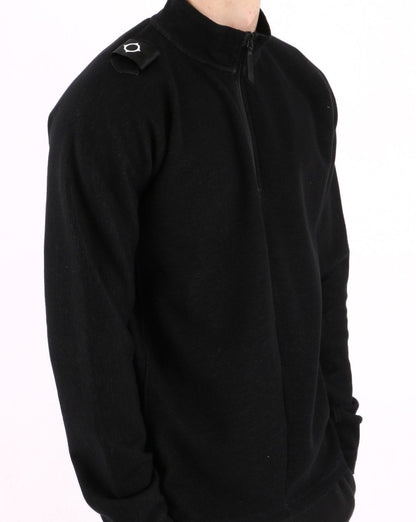 MA.STRUM 1/4 Zip Top Schwarz