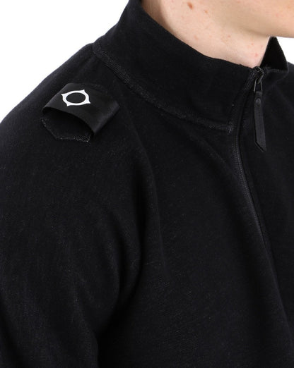 MA.STRUM 1/4 Zip Top Schwarz