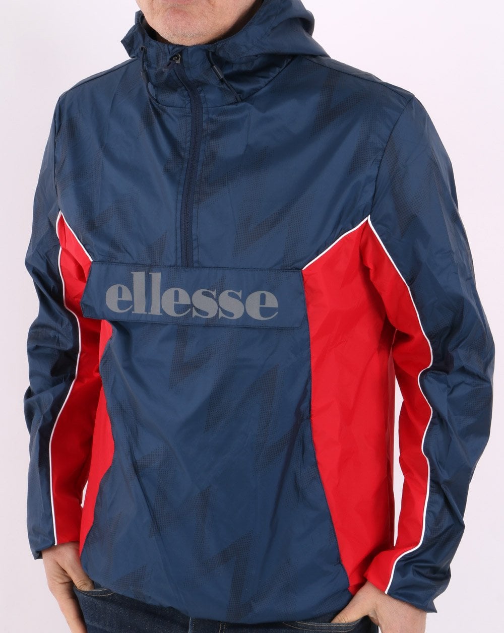 Ellesse 1/2 Zip Jacke Marineblau/Rot
