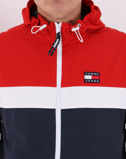 Tommy Jeans Chicago Windbreaker Marineblau/Rot/Weiß