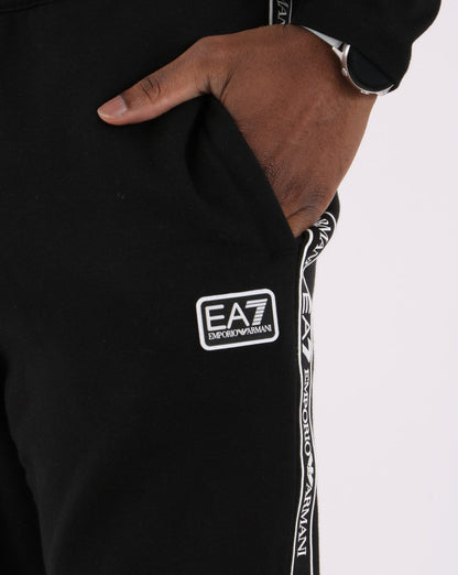 Emporio Armani – EA7 – Jogginghose mit Logoband in Schwarz