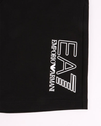Emporio Armani – EA7 – Schwarze Shorts mit Logo