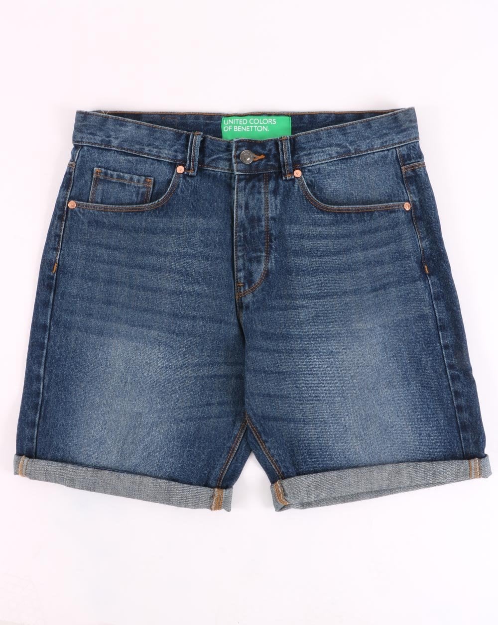 Benetton Jeansshorts Mittelblau