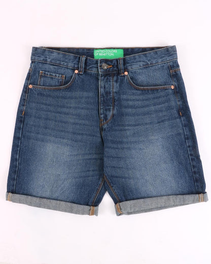 Benetton Jeansshorts Mittelblau