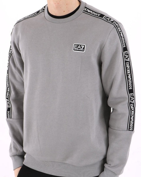 Emporio Armani EA7 Tape Logo Sweatshirt Grey