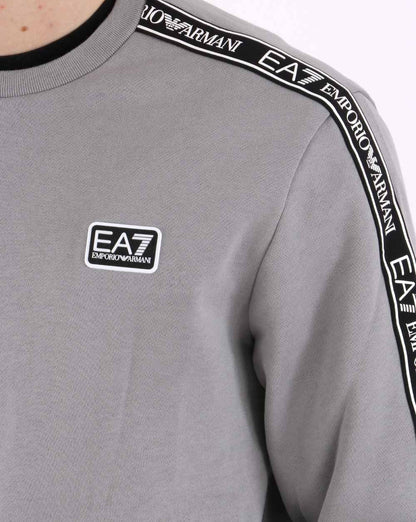 Emporio Armani – EA7 – Graues Sweatshirt mit Logoband