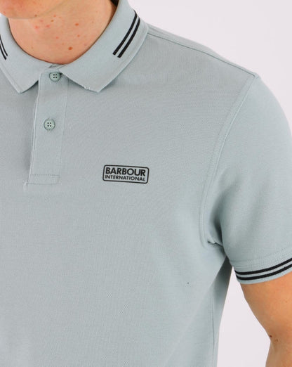 Barbour International Essential Tipped Poloshirt in Pastellfichte