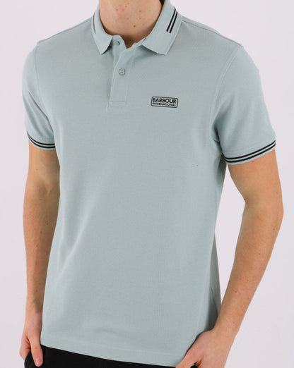 Barbour International Essential Tipped Poloshirt in Pastellfichte