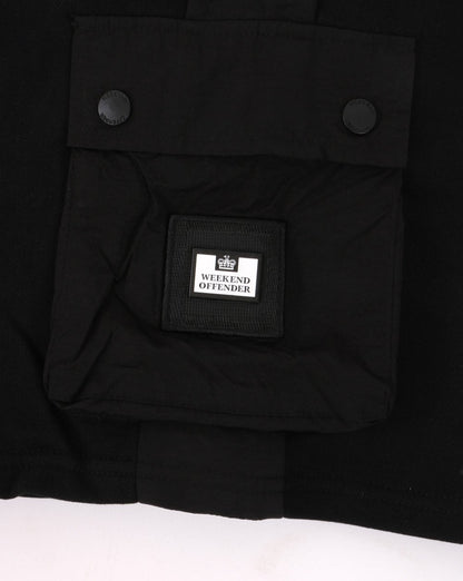 Weekend Offender Cargo-Sweatshorts Schwarz
