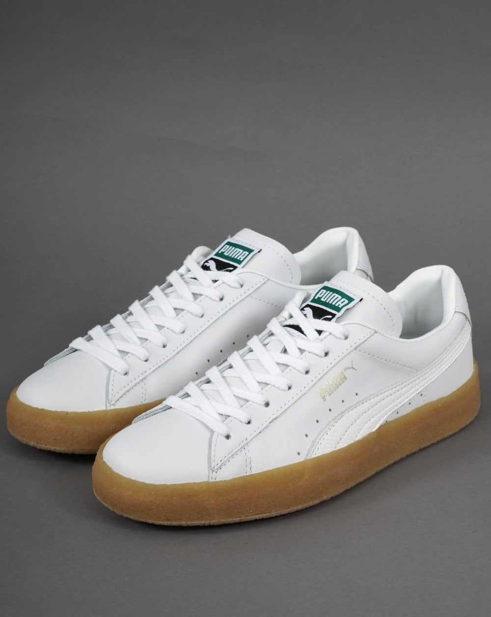 Puma Suede Crepe Trainers White Leather